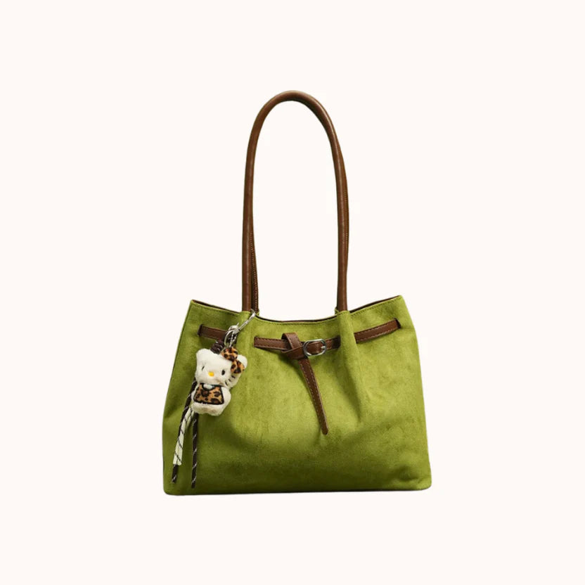 Soft suede everyday shoulder tote